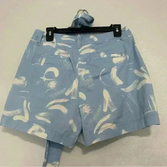 Women's High-Rise Pleat Front Shorts -‎ A New Day Blue 6 - Picture 4 of 5